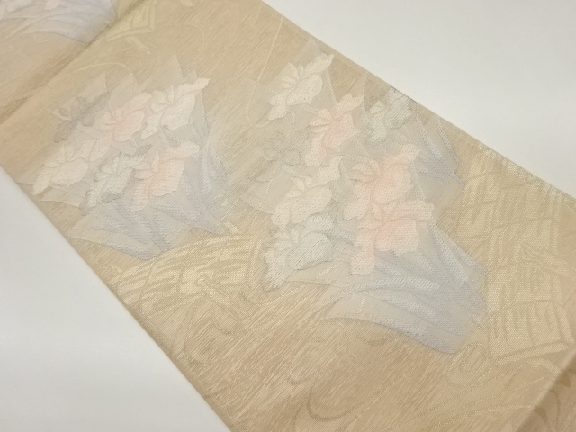 JAPANESE FUKURO OBI FOR SUMMER / WOVEN IRIS